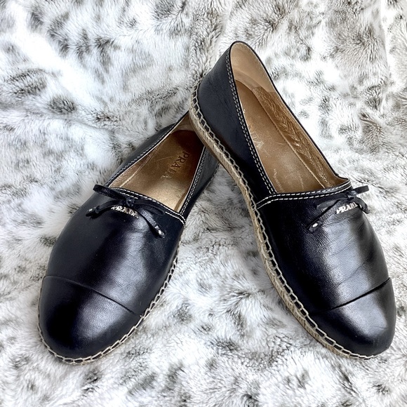 PRADA Napa Bow Espadrille - Picture 1 of 6